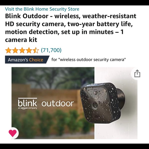 Blink wireless HD security camera outdoor - Picture 1 of 1